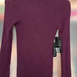 Timing Plum Ribbed Knit Top